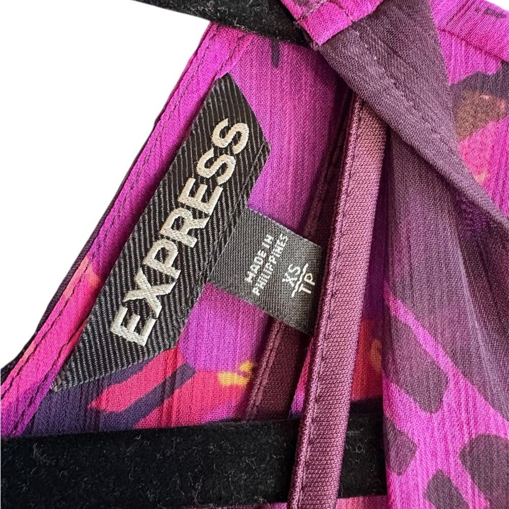 Express Y2K Pink and Purple Floral Dress size XS - Picture 6 of 11